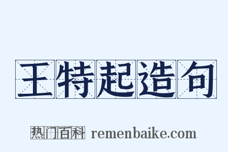 王特起造句是什么意思的图片